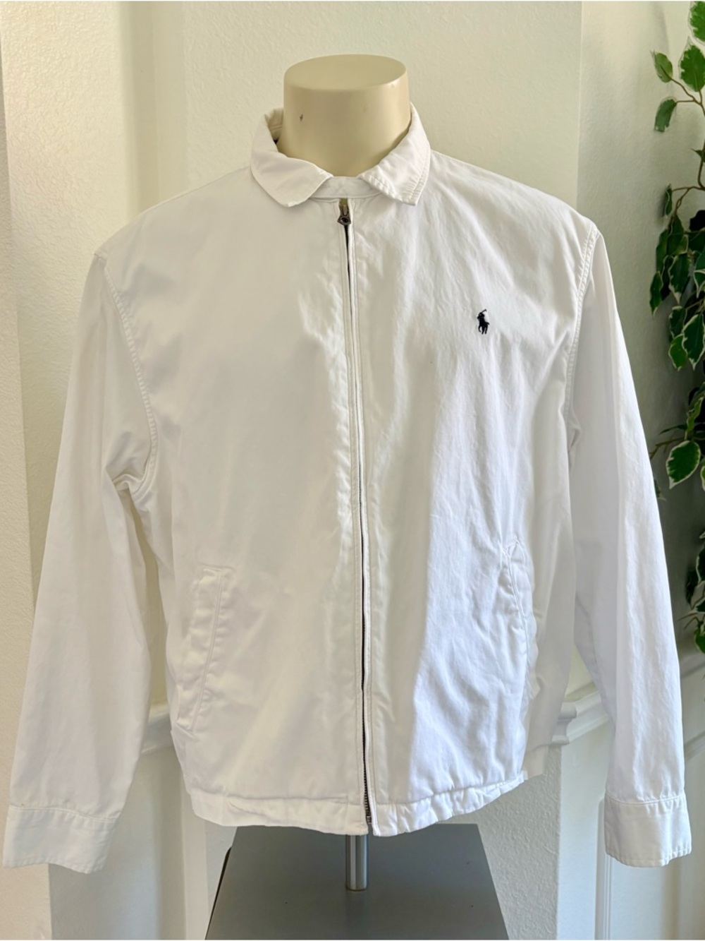 VTG Ralph Lauren White Zip-Up Jacket